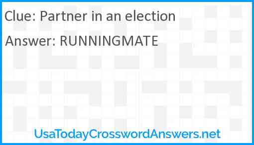 Partner in an election Answer