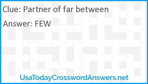 Partner of far between Answer