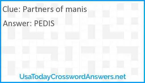 Partners of manis Answer