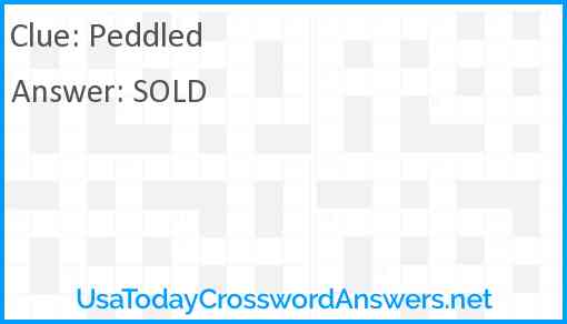 Peddled Answer