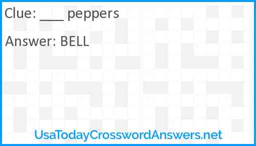 ___ peppers Answer