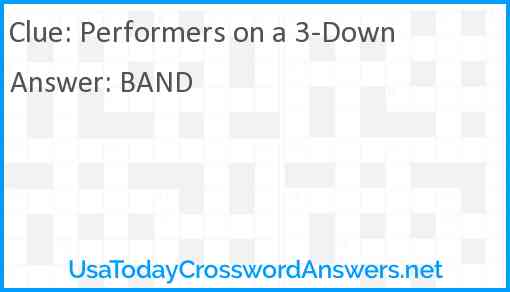 Performers on a 3-Down Answer