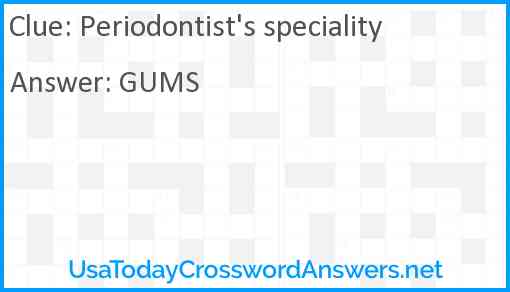 Periodontist's speciality Answer