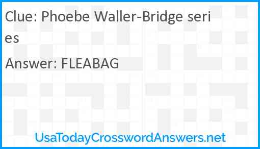 Phoebe Waller-Bridge series Answer