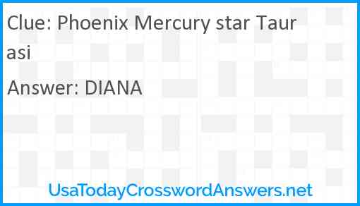 Phoenix Mercury star Taurasi Answer