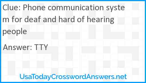 Phone communication system for deaf and hard of hearing people Answer