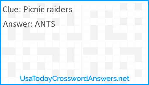 Picnic raiders Answer