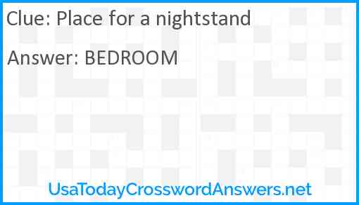 Place for a nightstand Answer