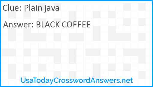 Plain java Answer