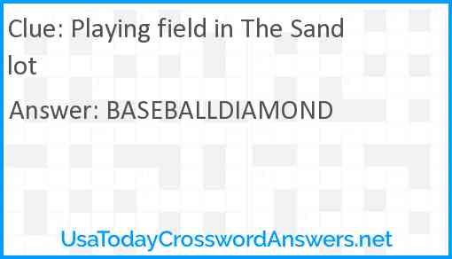 Playing field in The Sandlot Answer