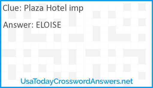 Plaza Hotel imp Answer