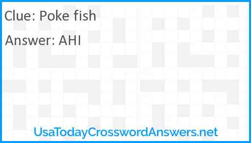 Poke fish Answer