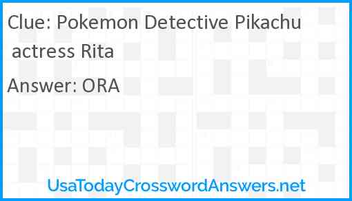 Pokemon Detective Pikachu actress Rita Answer