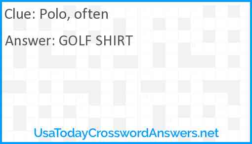 Polo, often Answer