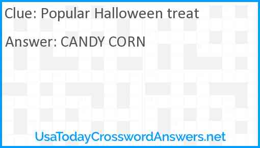 Popular Halloween treat Answer