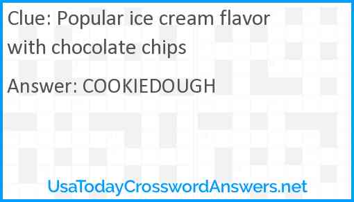 Popular ice cream flavor with chocolate chips Answer