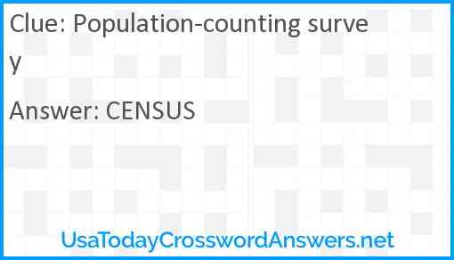 Population-counting survey Answer