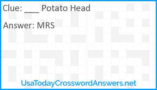 ___ Potato Head Answer