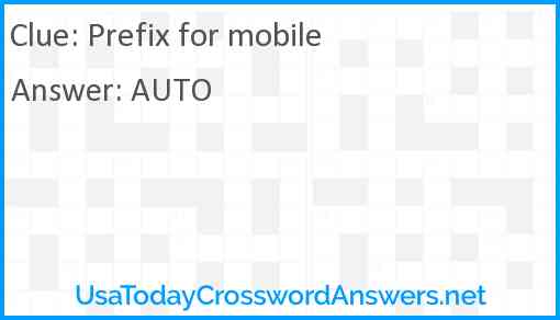 Prefix for mobile Answer