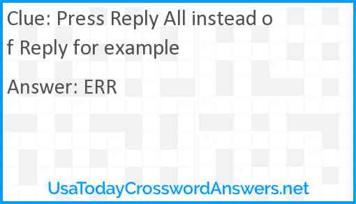 Press Reply All instead of Reply for example Answer