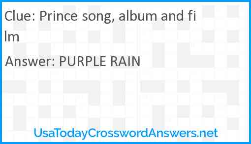 Prince song, album and film Answer