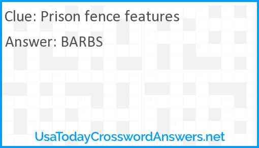 Prison fence features Answer