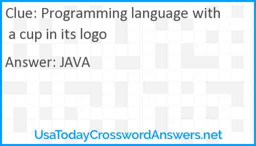 Programming language with a cup in its logo Answer