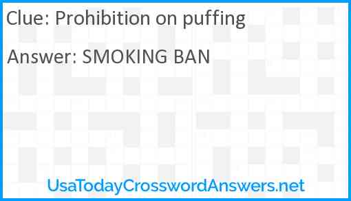 Prohibition on puffing Answer