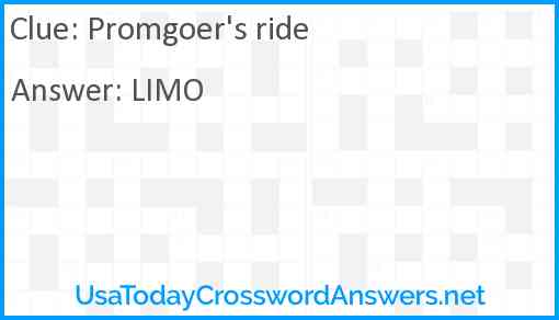 Promgoer's ride Answer