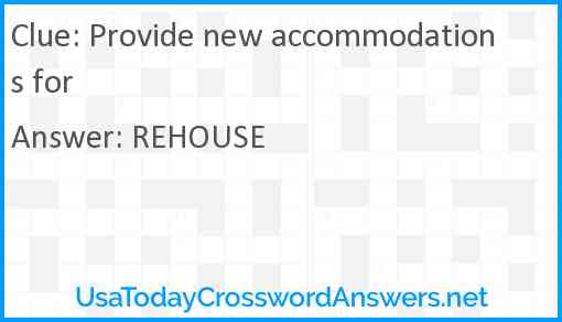 Provide new accommodations for Answer