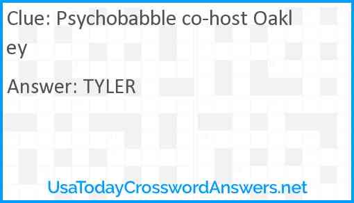 Psychobabble co-host Oakley Answer