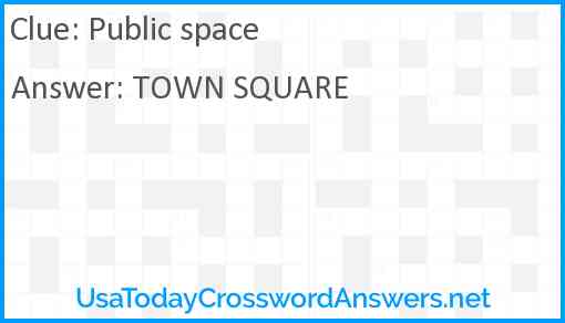 Public space Answer