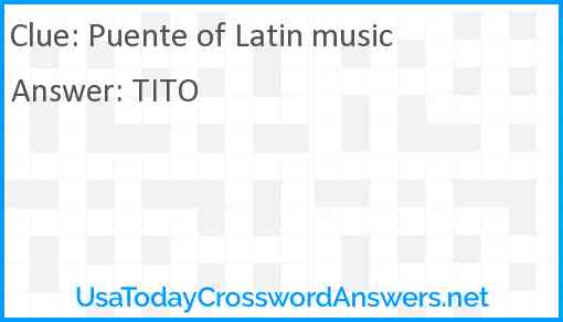 Puente of Latin music Answer