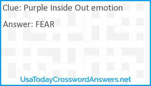 Purple Inside Out emotion Answer