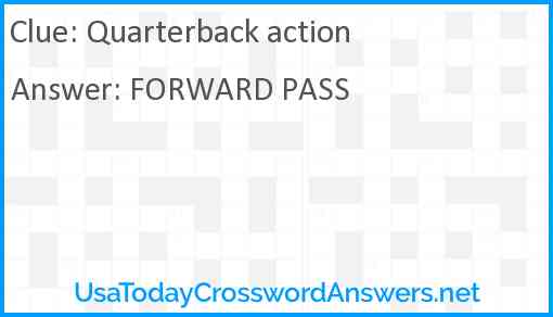 Quarterback action Answer