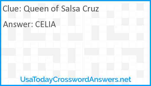 Queen of Salsa Cruz Answer