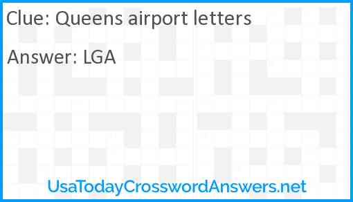 Queens airport letters Answer