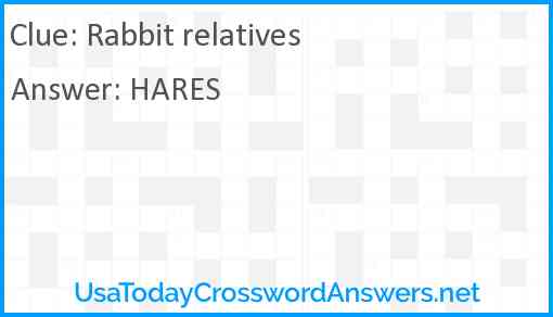 Rabbit relatives Answer