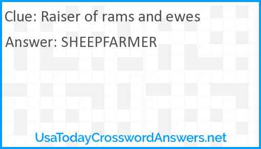 Raiser of rams and ewes Answer
