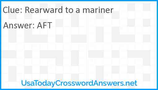 Rearward to a mariner Answer