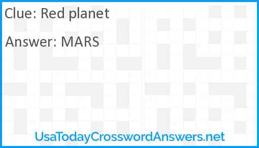 Red planet Answer