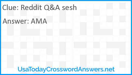 Reddit Q&A sesh Answer