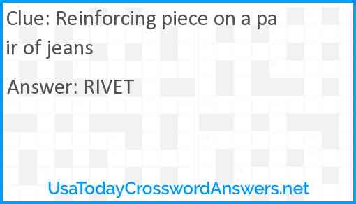 Reinforcing piece on a pair of jeans Answer