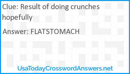 Result of doing crunches hopefully Answer