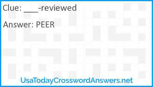 ___-reviewed Answer