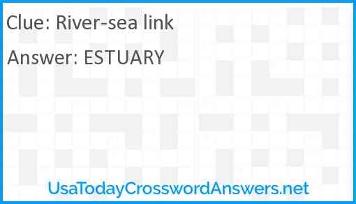 River-sea link Answer