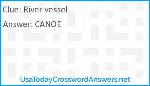 River vessel Answer