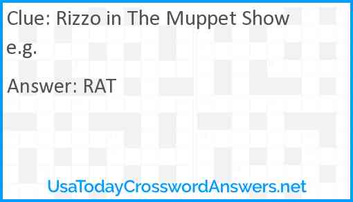 Rizzo in The Muppet Show e.g. Answer