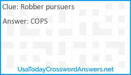 Robber pursuers Answer