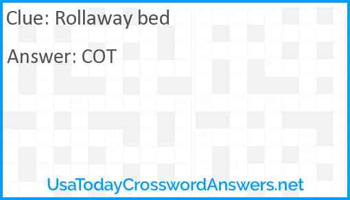 Rollaway bed Answer